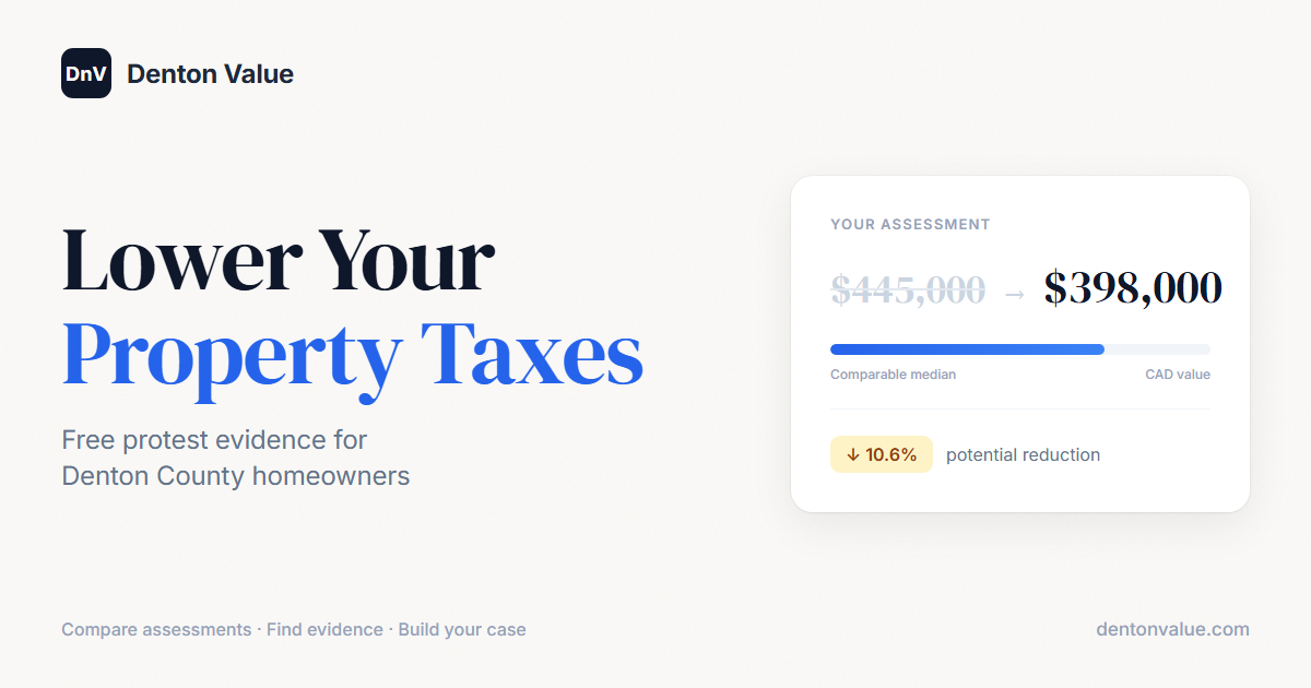 How to Protest Your Denton County Property Tax Assessment | Denton Value